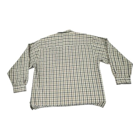 Vintage Y2K Mecca Men's Polyester Rayon 2XL Tan Plaid Long-Sleeve Streetwear - Picture 11 of 11